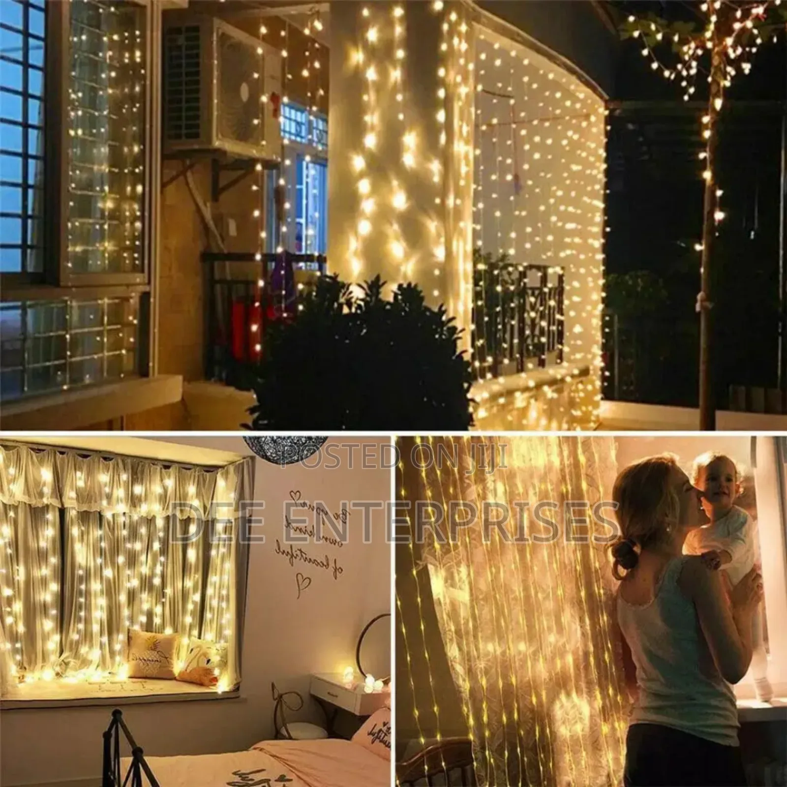 3m×3m Curtain Lights With Remote