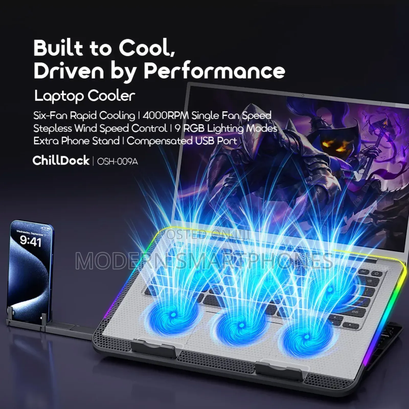 Oraimo Chilldock Dual Usb Ports Laptop Cooler Laptop Stand