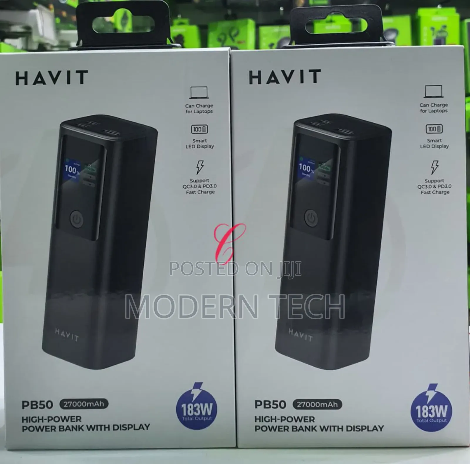 Havit Pb50 *183w* 27000mah *Laptop Charging* High-Power Power Bank 