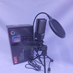 RGB Usb Condenser Studio Microphone With Pop Filter, Tripod Stand Vo - thumbnail 2
