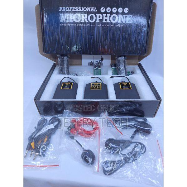 2 Channel Dual Lapel Lavelier Uhf Long Range Wireless Microphone (1 R - main view