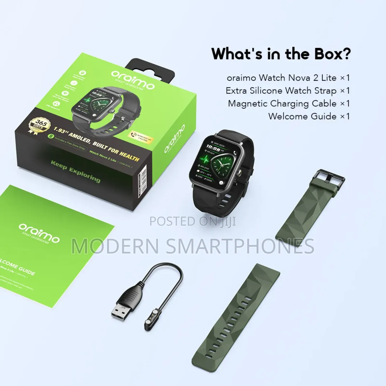 Oraimo Watch Nova 2 Lite 1.93'' Amoled Full Touch Screen Smart Watch