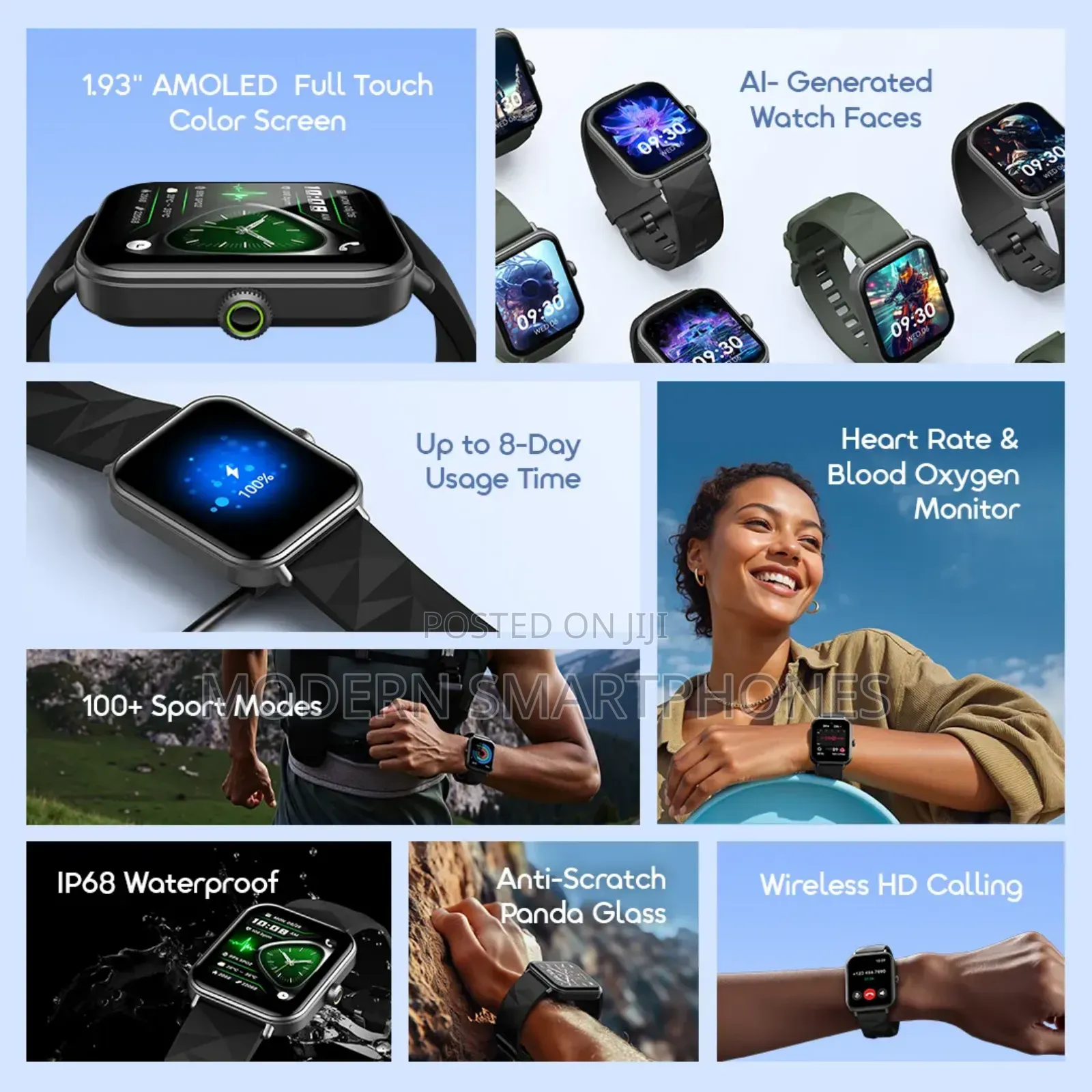 Oraimo Watch Nova 2 Lite 1.93'' Amoled Full Touch Screen Smart Watch