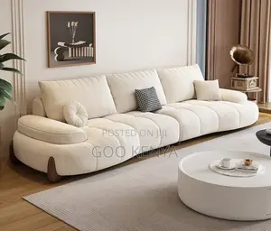 Home Sofa; 3-Seater Elegant Curved Bubble Sofa for Luxury Living Space