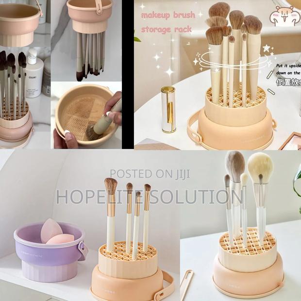 2 in 1 Silicone Makeup Brush Cleaning Bowl With Dryer