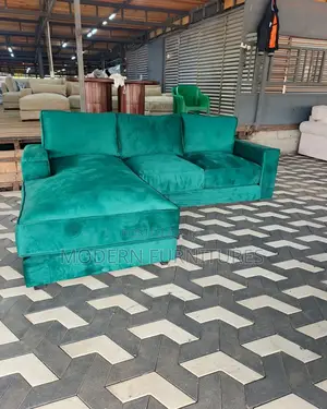 Modern Green L Sofa