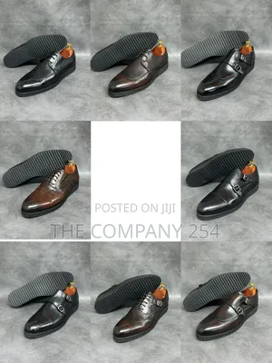 Quality Casual Leather Double Monks Flat Rubber Sole Official Shoes