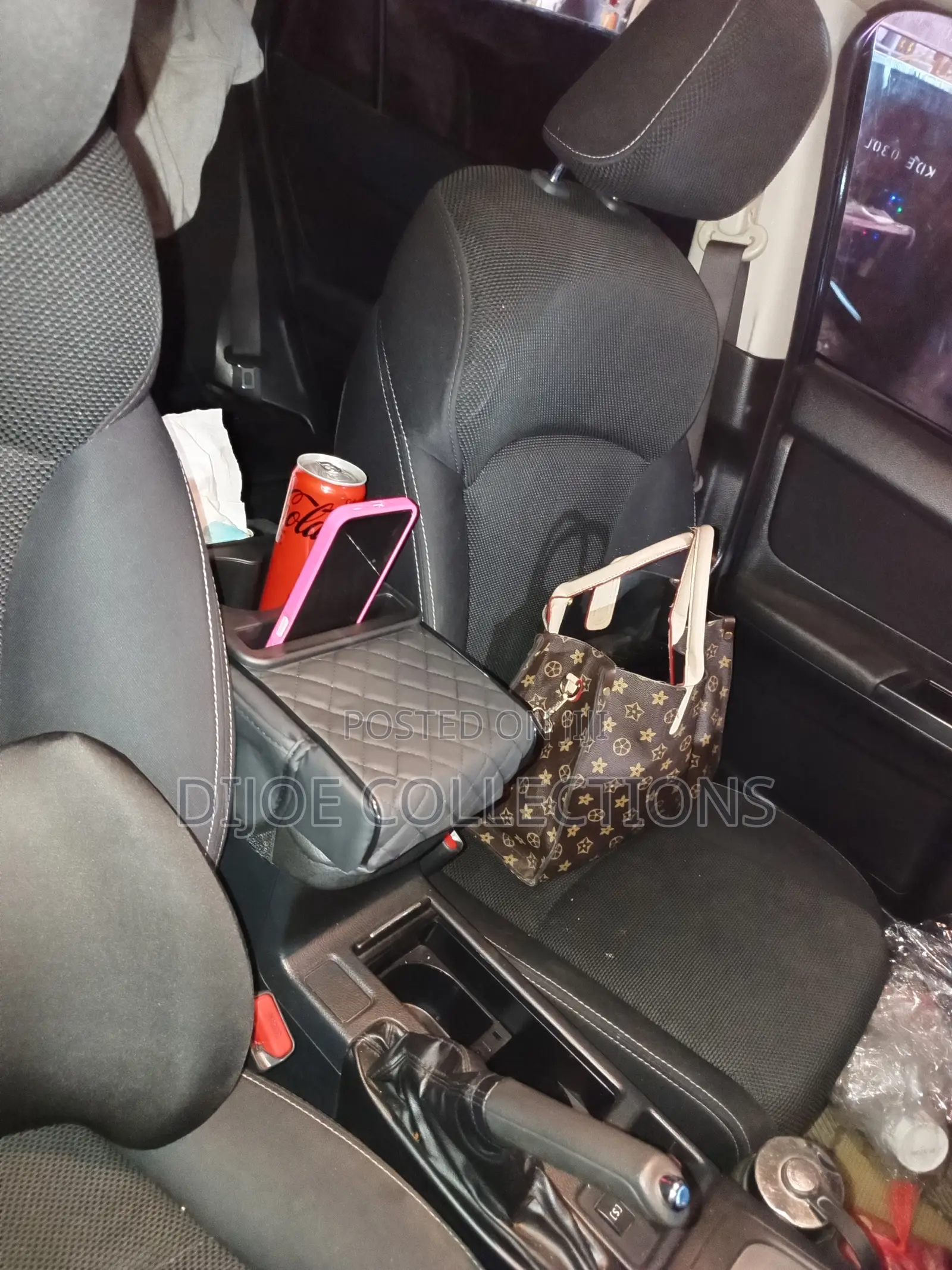 Armrest With Cup Holder and Tissue Accessories