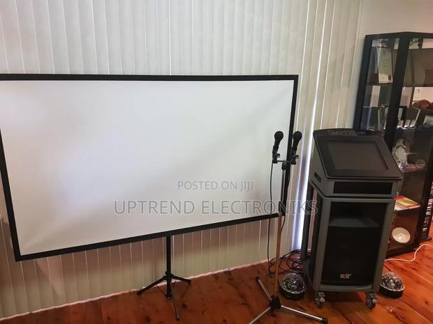 Crystal-Wide 180×180 Projector Screen — Perfect for Groups Events - main view