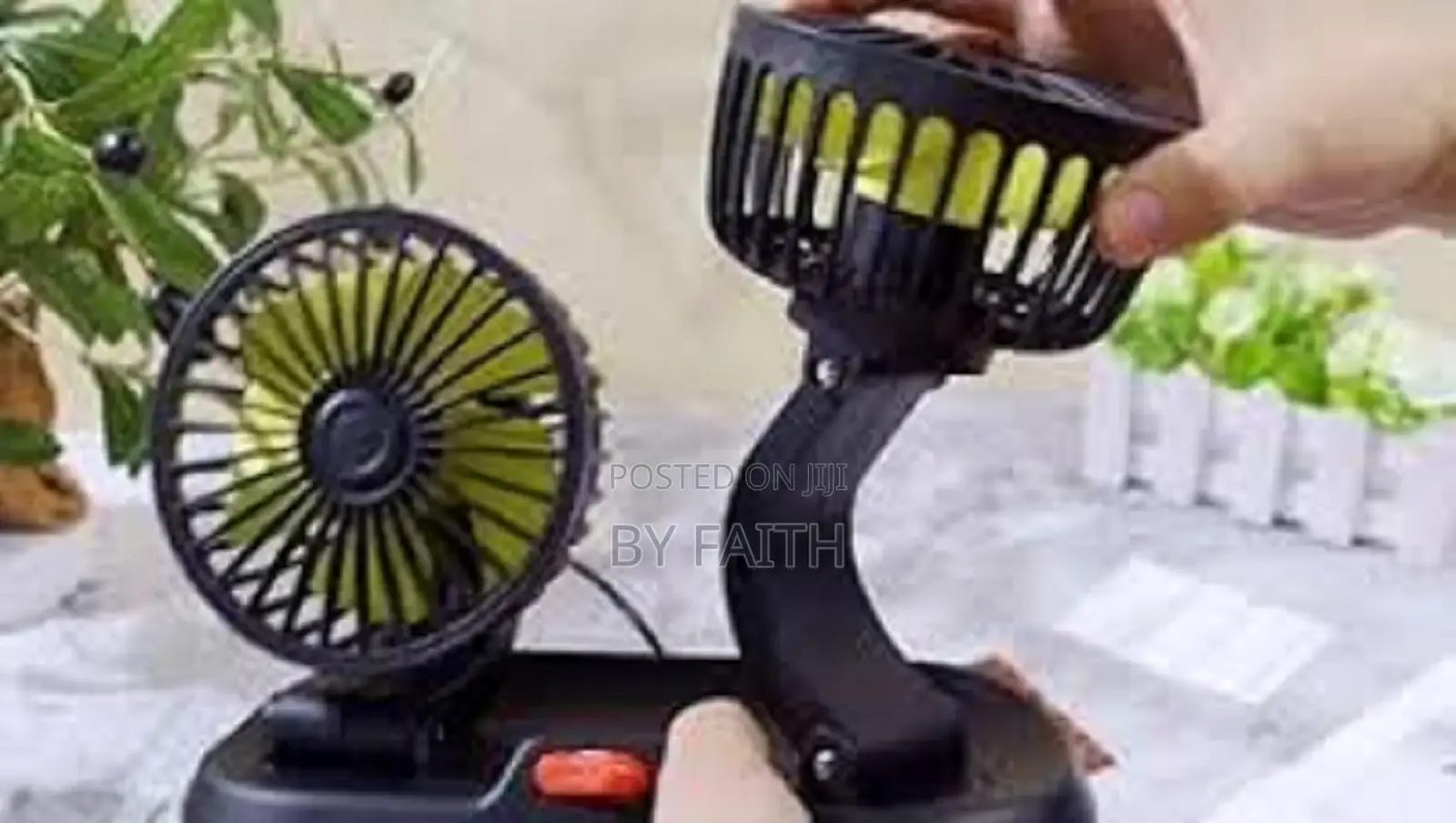 12v Dual Head Car Cooling Fan Adjustable 2speed Electric Fan