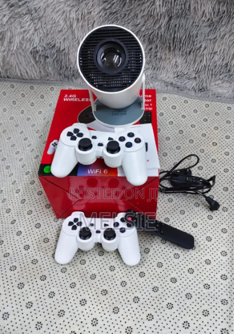 Hy300 Pro Gaming Projector 2 in 1 Android Plus Game Contollers