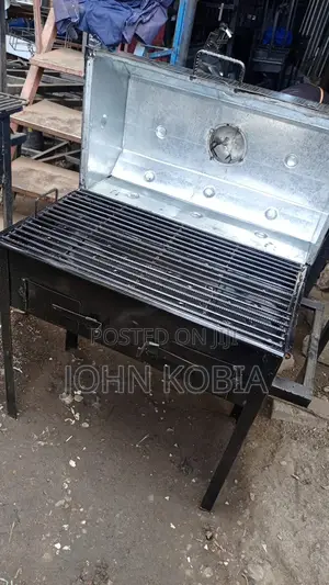 28 X 16 Charcoal BBQ Grill With Chimney Hood –Outdoor Smoker Roaster