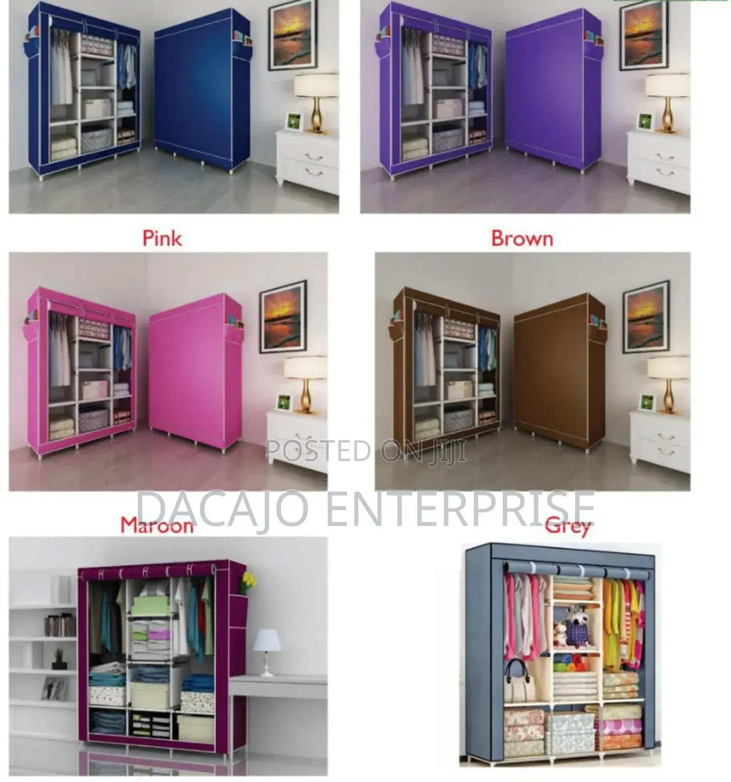 Quality Portable 3 Column Wooden Wardrobes