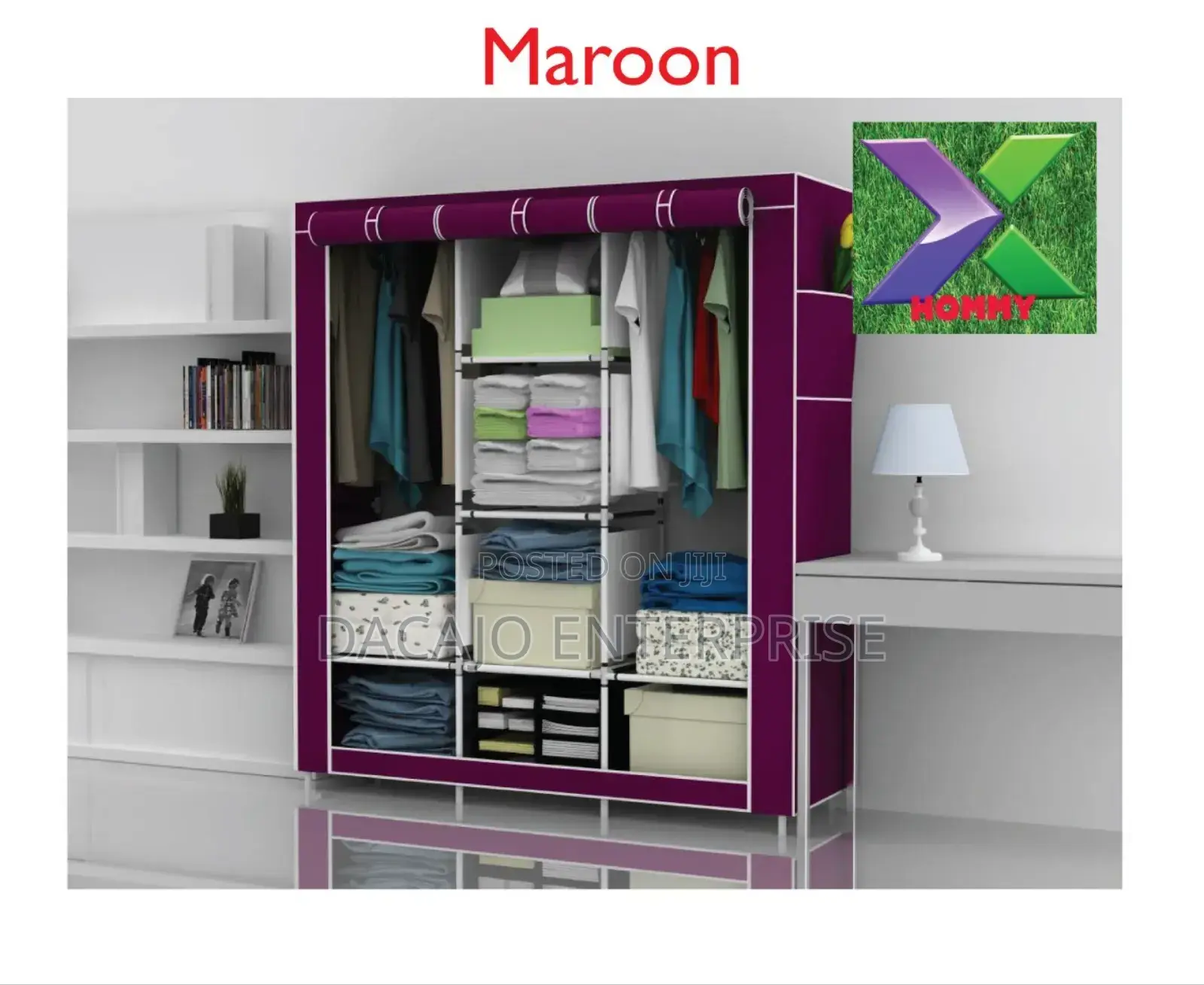 Quality Portable 3 Column Wooden Wardrobes