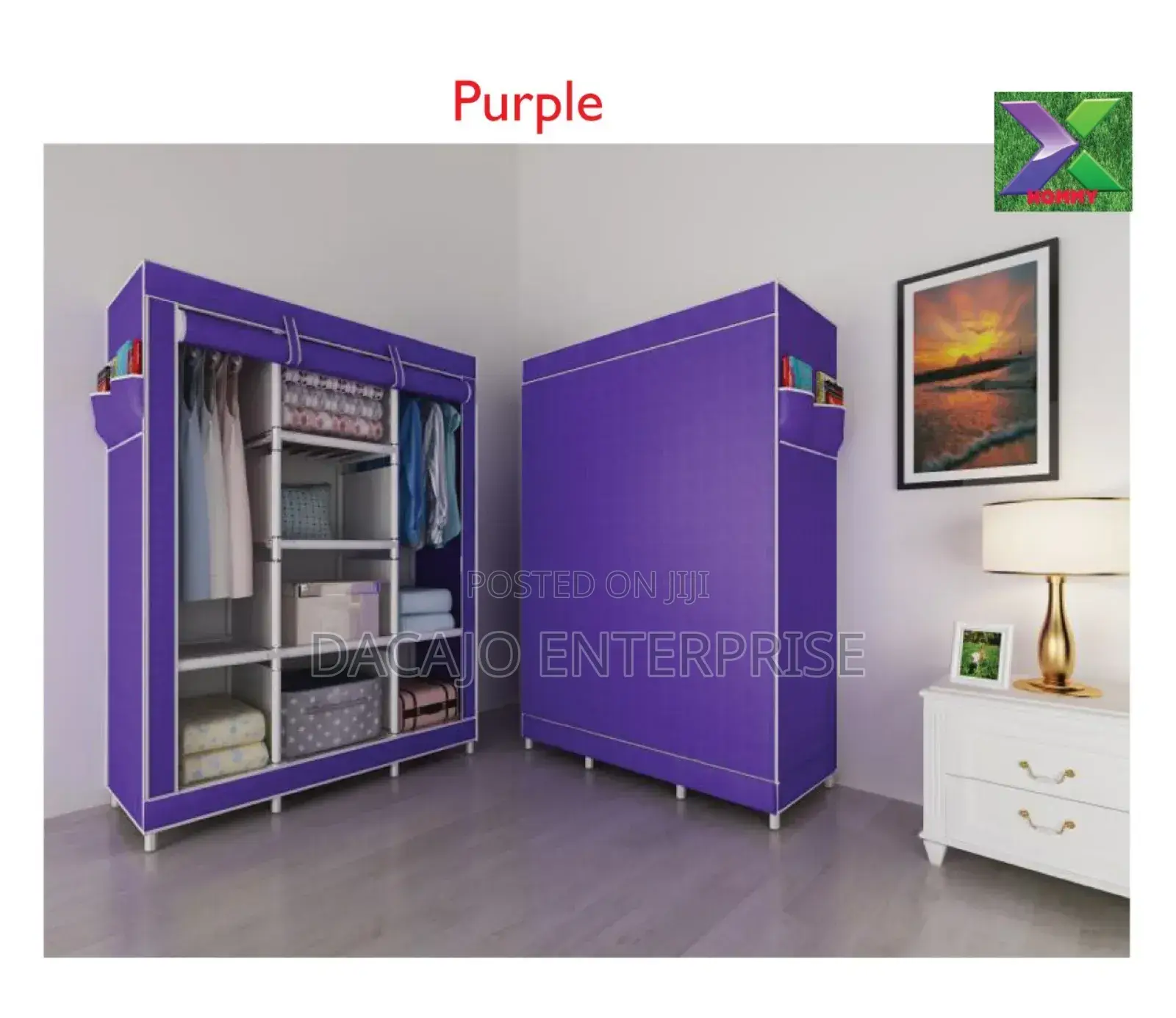 Quality Portable 3 Column Wooden Wardrobes