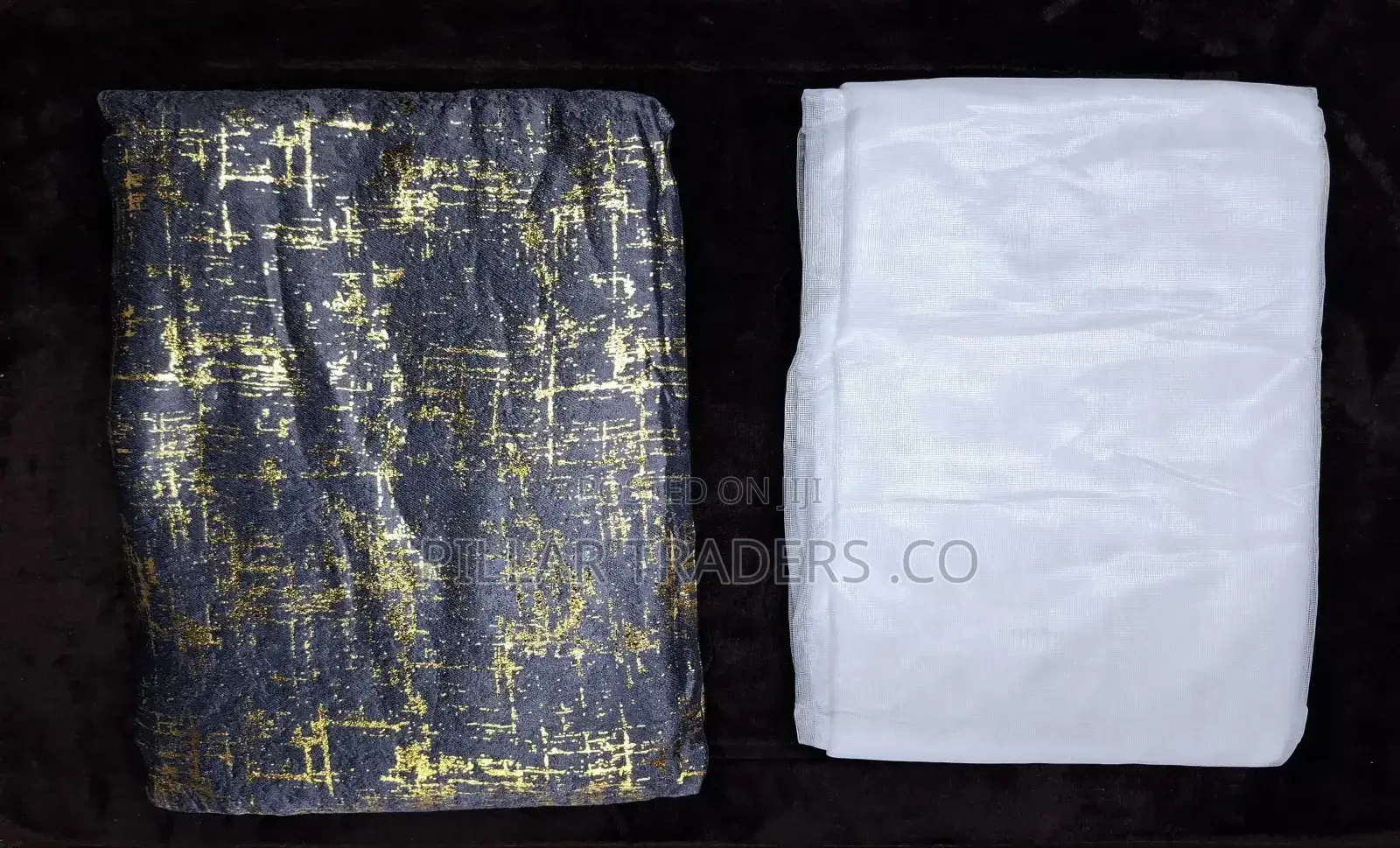 Marble Sheer Curtain Set
