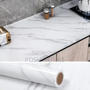 Grey and White Marble Self Adhesive Contact Papers