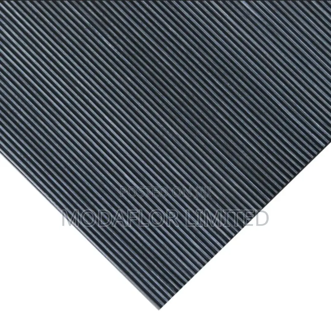 Anti-Slip Ribbed Rubber Mats for Gyms