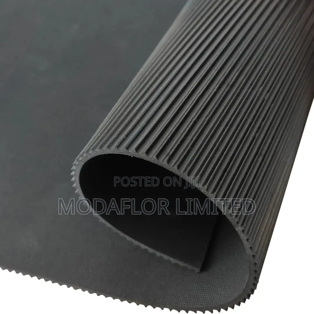 Premium Ribbed Anti-Slip Rubber Mat for Offices