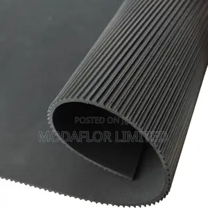 Premium Ribbed Anti-Slip Rubber Mat for Offices
