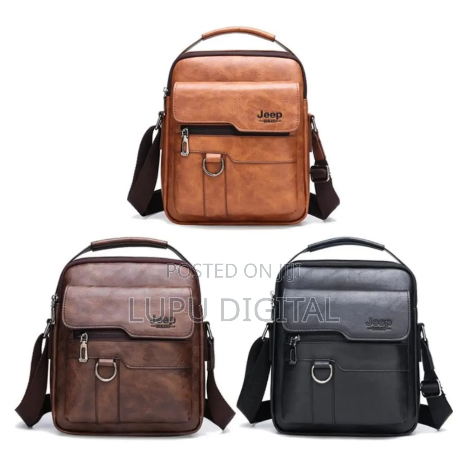 Jeep Classic Messenger Shoulder Bag / Unisex Travel Sling Bag