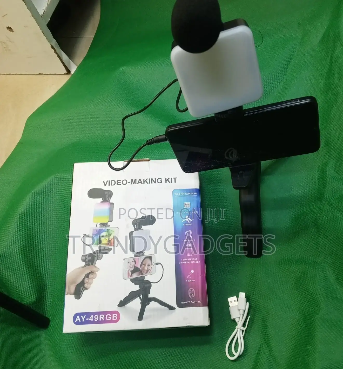 Ay-49 Content Creator Video Kit With Led, Tripod Bluetooth Control