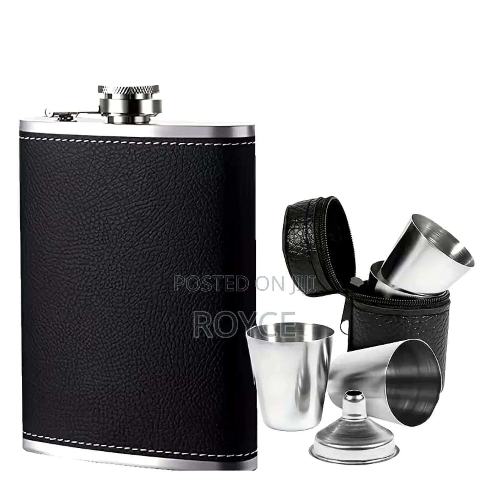 Whiskey Flask Set With 4 Tumblers
