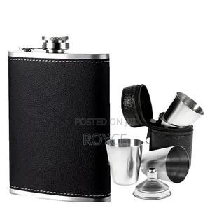 Whiskey Flask Set With 4 Tumblers