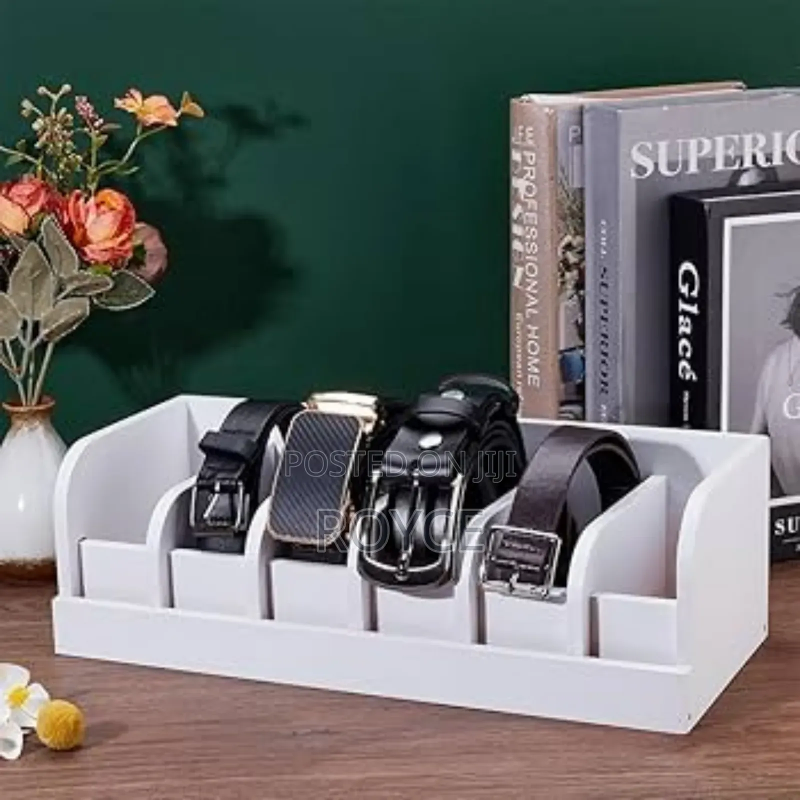 Premium Bamboo Belt Organizer - { 35*15*11cm}