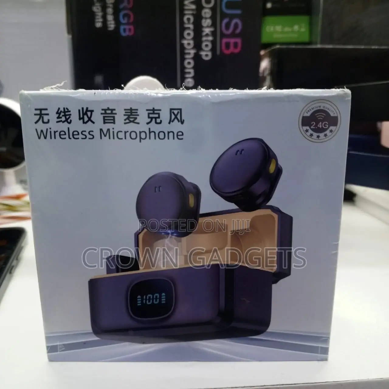 Q8 10h Wireless Dual Mic With Led Clear Noise Filtering