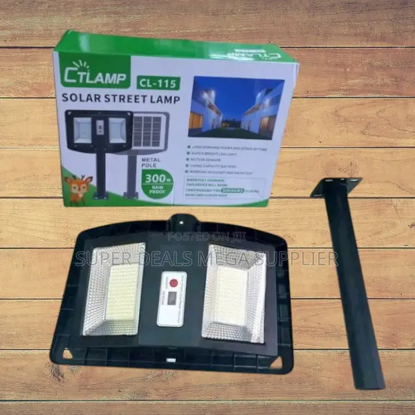 Ctlamp 300w Outdoor Security Solar Street Light With Long Runtime