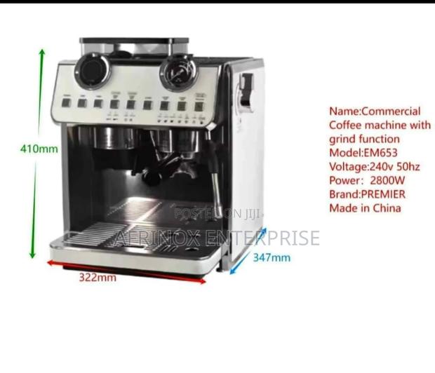 Commercial Coffee Machine With Grinder - main view