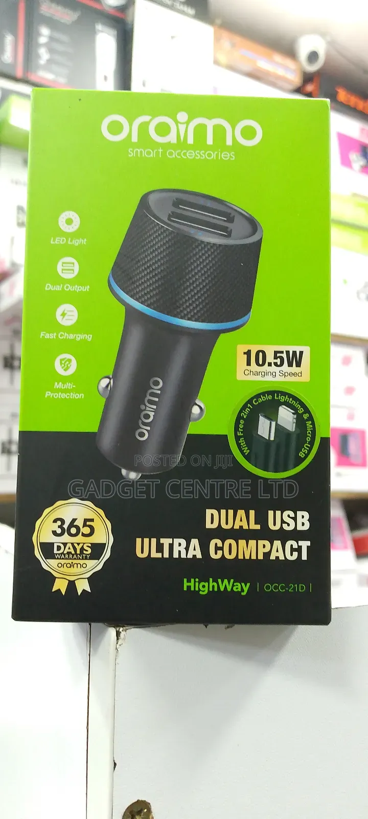 Original Oraimo 10.5w Car Charger