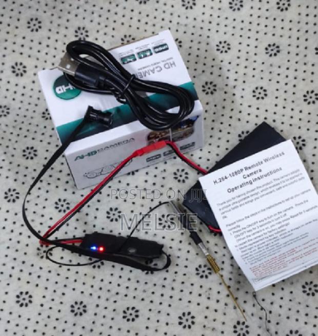 Security 1080p Wi-Fi Pinhole Hidden Camera With Extended Battery Kit