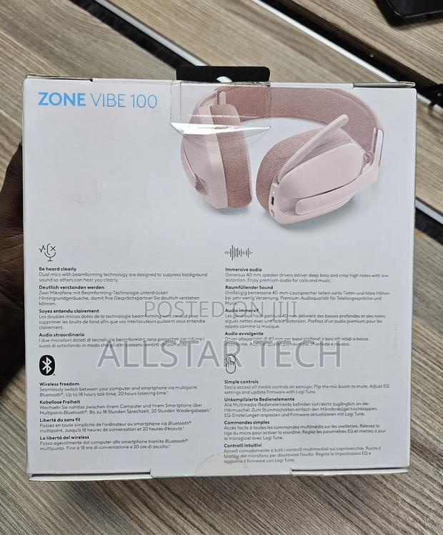 Logitech Zone Vibe 100 Wireless Headset - thumbnail 4