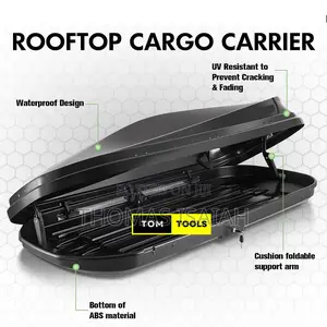 580l Car Rooftop Cargo Carrier Box, Black