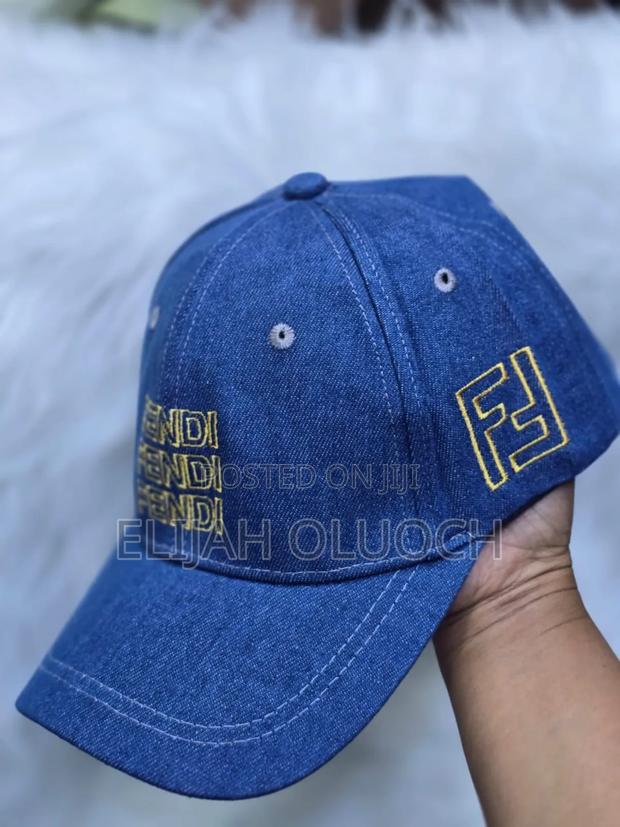 Denim Fendi Unisex Designer Cap - main view