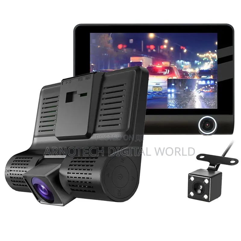 In-Car DVR 4"Screen, 3cameras, Parking Monitoring Recording Function