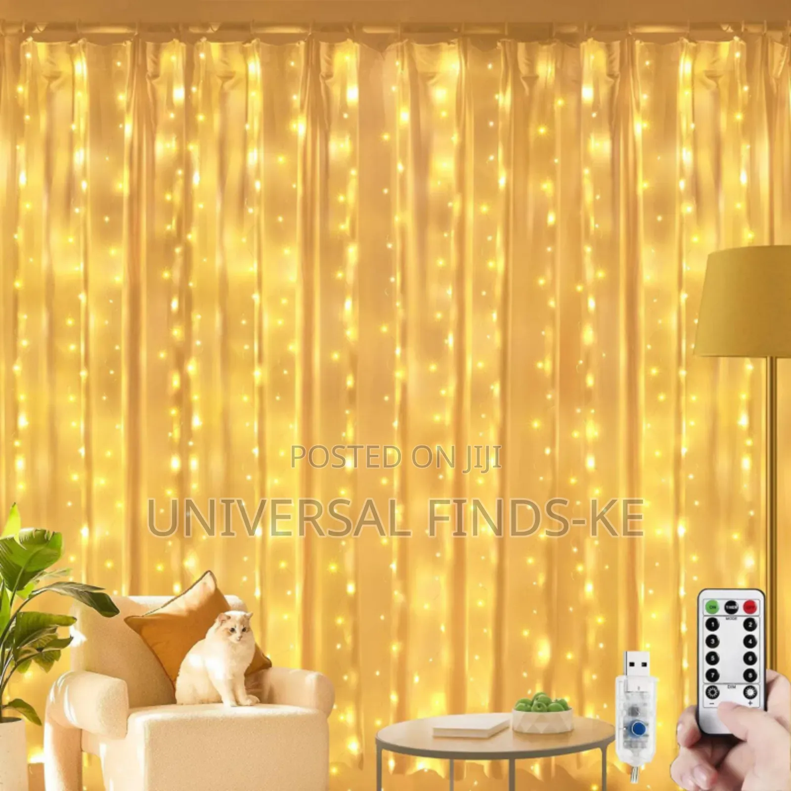 3m*3m Curtain Lights With Remote