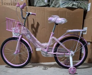 Bmx Bike Size 20 With Training Wheels, Bell, Adjustable Seat & Basket