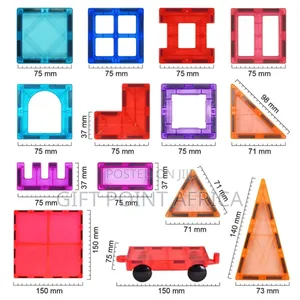 100 Pcs Colorful Magnetic Building Blocks For Kids