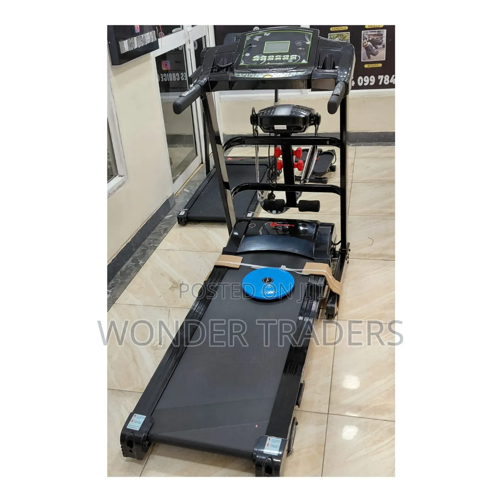 Treadmill Comes With 2pcs Neoprine Dumbells 1kg Each, Massage