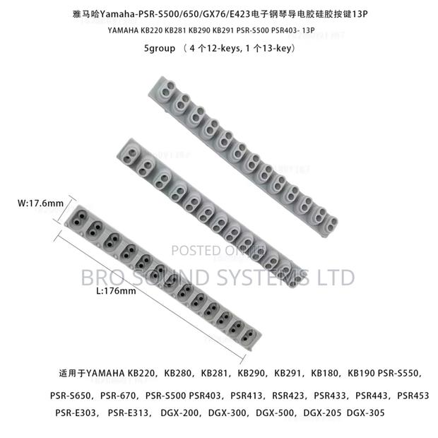 Keyboard / Piano Rubber Buttons Yamaha Psr / Dgx - thumbnail 6