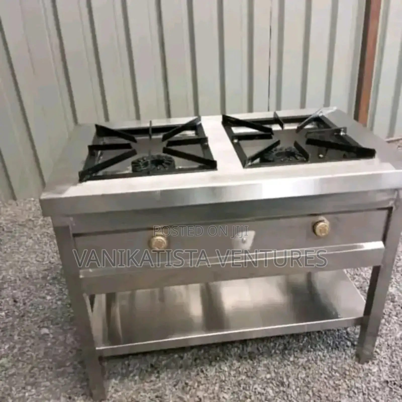 Gas Stove Cooker, Two Burner Stainless Steel Cooker Jiko