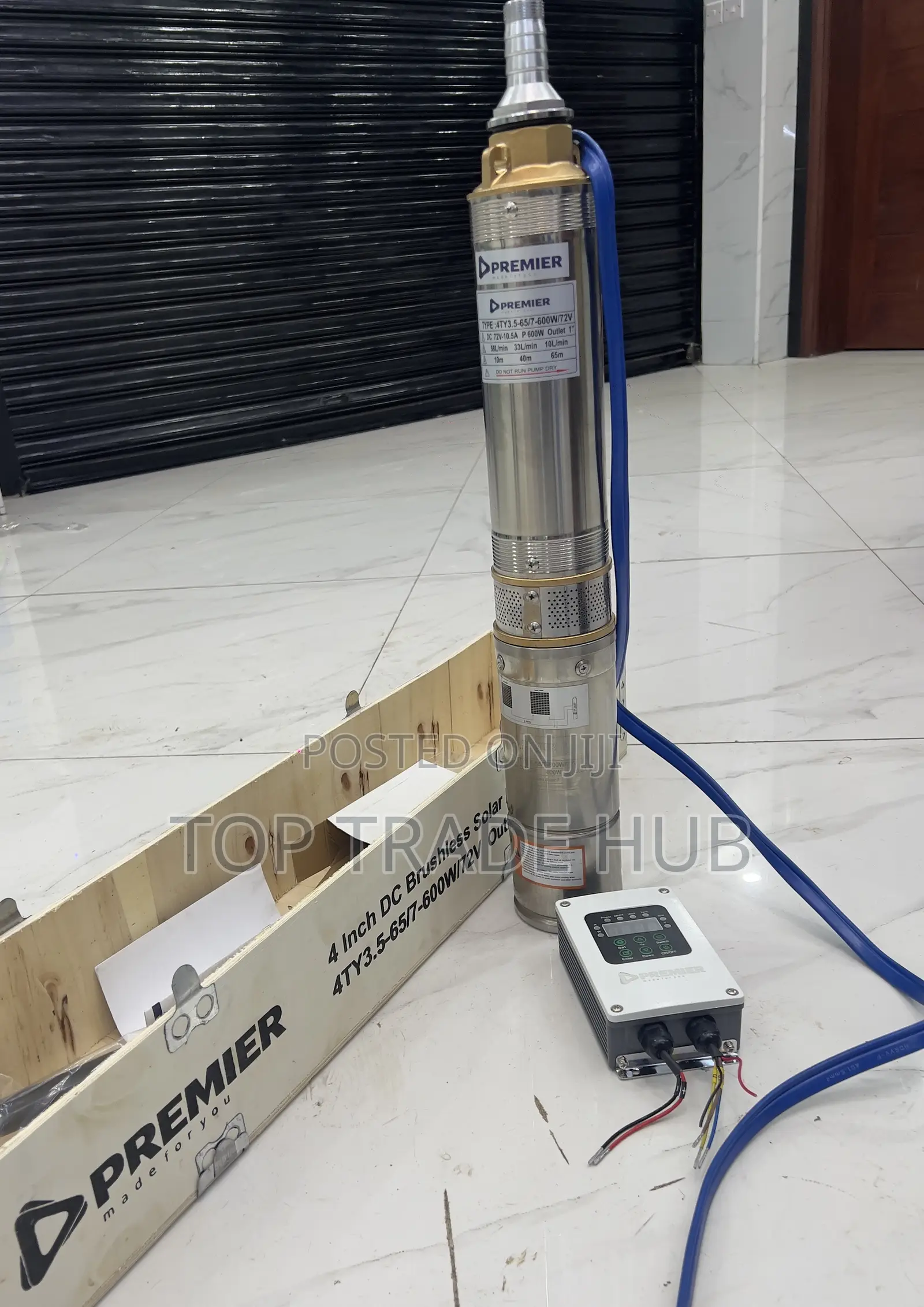 Premier 72v Solar Dc Brushless Submersible Pump 600w 65m Head