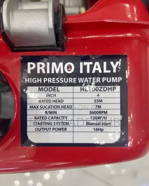 Primo Italy 16hp High Pressure Diesel Water Pump 4 Inch 55m Head