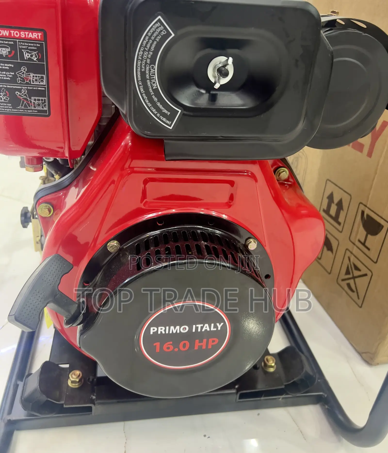 Primo Italy 16hp Diesel High Pressure Water Pump 4" 55m Head 2000l/Min