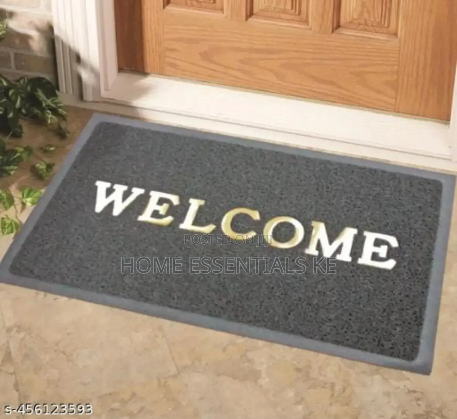 40x60cm Welcome Door Step Mat Grey or Black