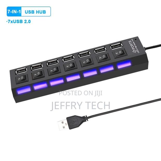 7 in 1 Usb Hub Usb 3.0 Splitter Adapter With Switch Control 5 GBPS Hig - main view