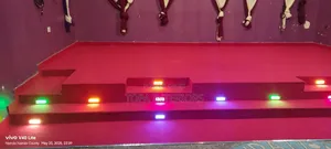 Classy Pulpit Decoration Red Altar Wall to Wall Carpets Installation